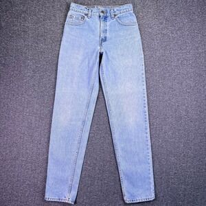 VTG 90s Levis 550 Jeans Womens 5 Long Relaxed Tapered Leg Light Wash Blue 27x32